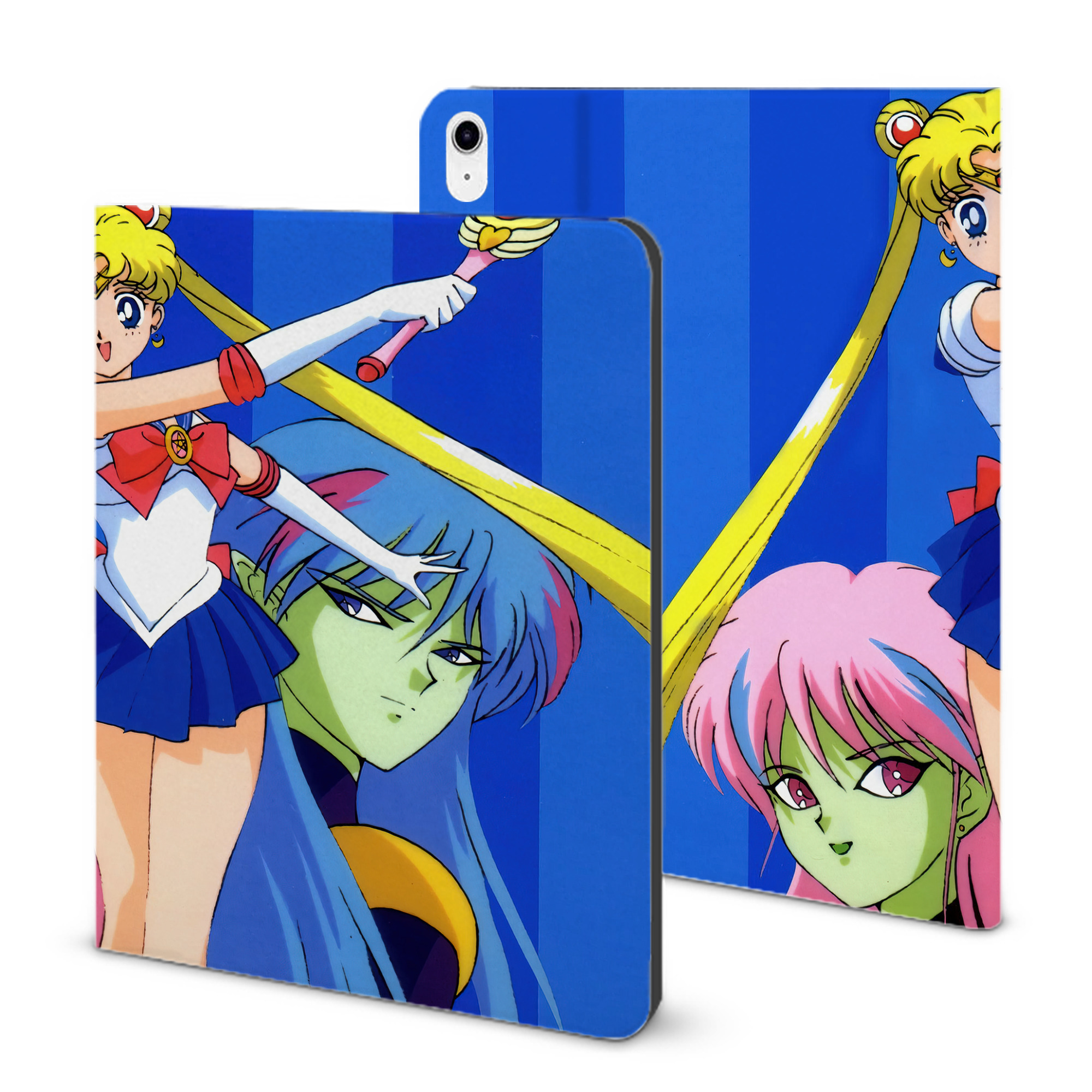 （画像用） 美少女戦士セーラームーン Sailor Moon IPad ケース ブック型 PUレザー TPU 耐衝撃 軽量 薄型 ペン収納なし 全面保護 IPad 各モデル対応